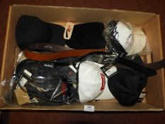 *Box of Six Assorted Designer Caps and Two Levi Be