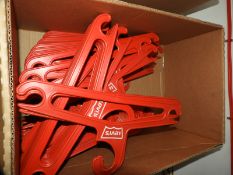*Box Containing Vintage Levi Plastic Coat Hangers