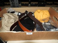 *Six Assorted Designer Hats, and Two Levi Leather