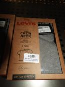 *Levi Crew Neck Comfort Fit T-Shirts 2pk Size: Sma