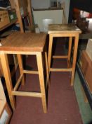 *Two Hardwood Stools