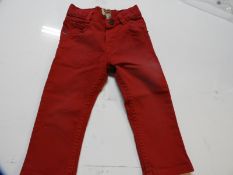 Levi Denim Jeans (Dark Red) Size: 12 Months