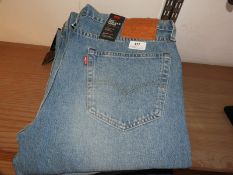 *Levi 502 Denim Jeans (Regular Taper) Size: 36/34