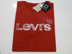 Levi's Childs T-Shirt with Logo (Red) Size: 6 Year