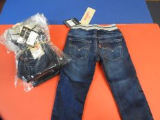 Four Pairs of Levi's Toddler Jeans Sizes: 6, 12, 1