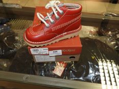 Pair of Childrens Kickers (Red) Size: 8