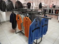 *Burnished Steel Central Clothing Display Unit wit