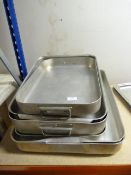 Six Large Roasting Trays