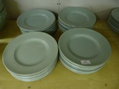 Forty Green Dinner Plates