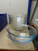 Seven Large Glass Bowls