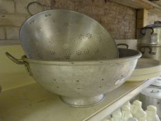 Two Large Aluminium Colanders