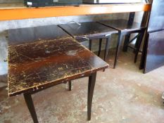 Four Wooden Tables, 68.5x68.5x73cm with Two Extens