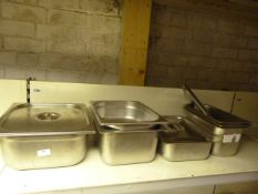 Assorted Bain Marie Inserts with Some Lids
