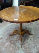 Round Topped Wooden Pedestal Table 67cm diameter 6