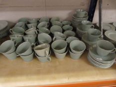 Fifty Green Teacups & Saucers