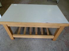 *Small Wooden Coffee Table with Shelf