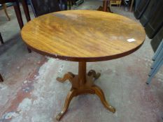 Round Topped Wooden Pedestal Table 67cm diameter 6