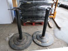 Two Large Single Pedestal Table Bases