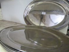 Twelve Stainless Steel Serving Platter 25