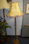 Turned Beech Standard Lamp