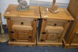 Pair of Pine Bedside Cabinets