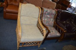 Pair of Bamboo Conservatory Style Armchairs