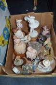 Box of Decorative Figures; Dancers, etc.