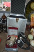 Aluminium Flight Case, Vintage Praktica Camera and