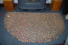Vintage Semi-Circular Rag Rug