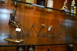 Three Bicycle Ornaments