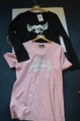 *Two Pink and Black T-Shirts Size: Large XL 