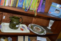 Assorted Pottery Items and a Copper Tray etc.