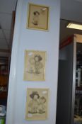 Three Sketch Prints of Children