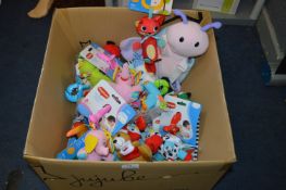 *Box of Tiny Love Soft Toys; Elephants, Rattles, W