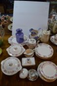 Assorted Pottery; Jugs, Part Dinner Service, Pots,