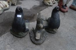 Two Seal Water Features and One Other