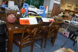 *Samson Dark Oak Dining Table with Six Chairs