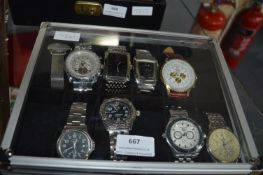 Case of Nine Gents Wristwatches