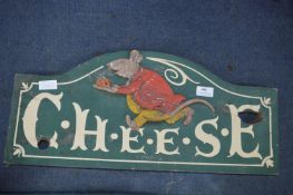 Hand Painted Wooden Cheese Sign