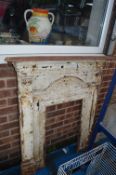 Painted Cast Iron Victorian Fireplace