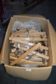 *Box of Wooden Trouser Hangers
