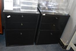 *Pair of Three Drawer Bedside Cabinets