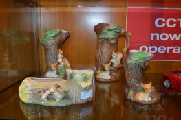 Four Pieces of Hornsea Pottery Woodland Rabbits, e