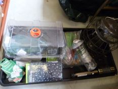 *Tray of Garden Accessories; Gloves, Bird Feeder, String Lights, etc.