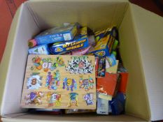 Large Box of Assorted Toys and Games