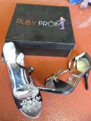 *Six Pairs of Ruby Prom Heidi Black Prom Shoes (M