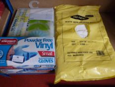 *Vinyl Shower Curtain, Two Boxes of Disposable Glo