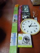 Mixed Lot Including Doorway Insect Curtain, Clock,