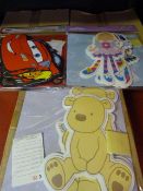 Three Boxes of Six Decofun Wall Decorations