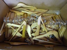 *Box of Child Size Wooden Coat Hangers